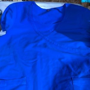 Dickies size large royal blue scrub top